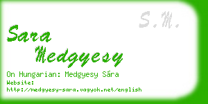 sara medgyesy business card